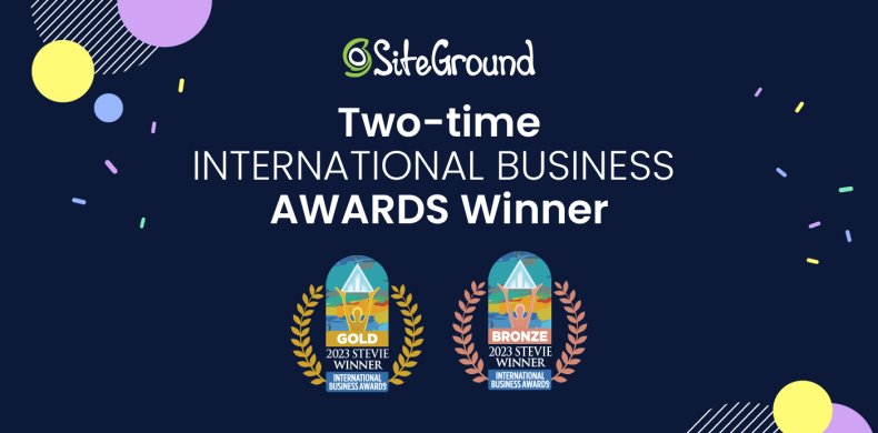 gold and bronze awards from the International business awards Stevie