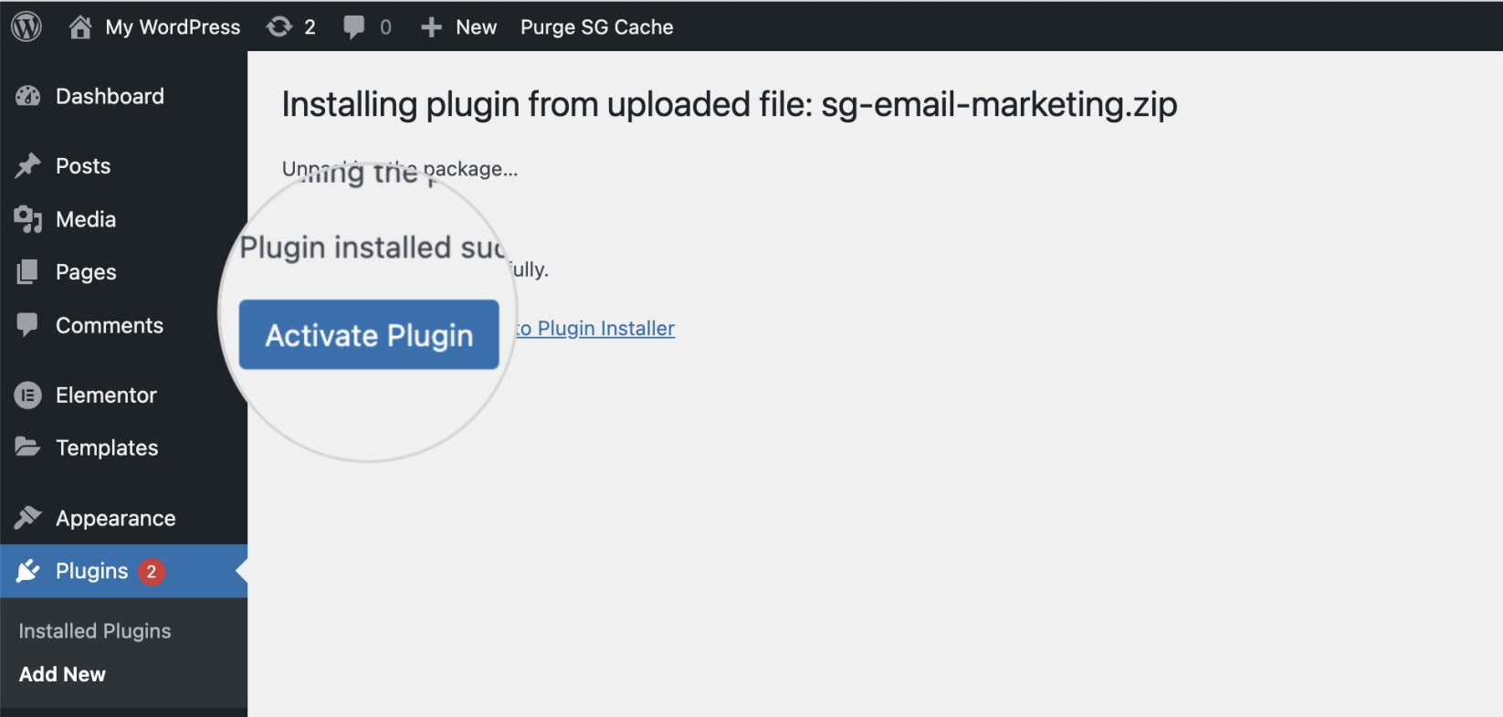How to activate the Email Marketing plugin on your WordPress site