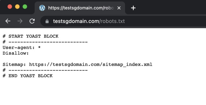 Screenshot showing how to check for robots.txt file blocks