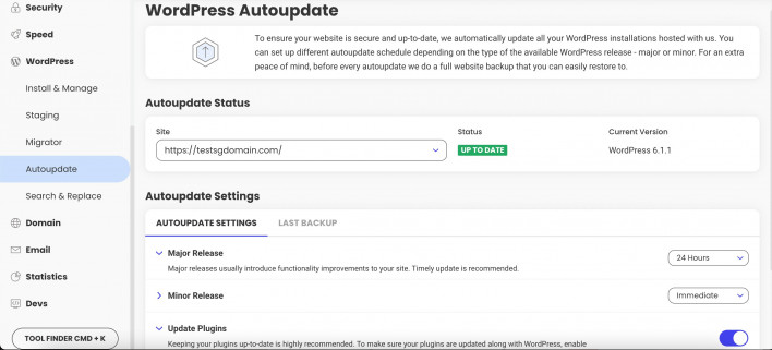 SiteGround WordPress Autoupdate service