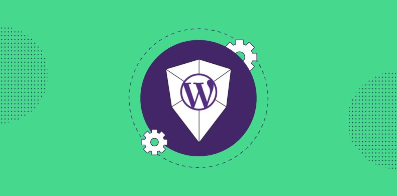 WordPress logo in shield