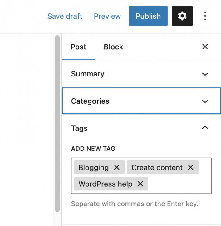 Add tags to a WordPress post