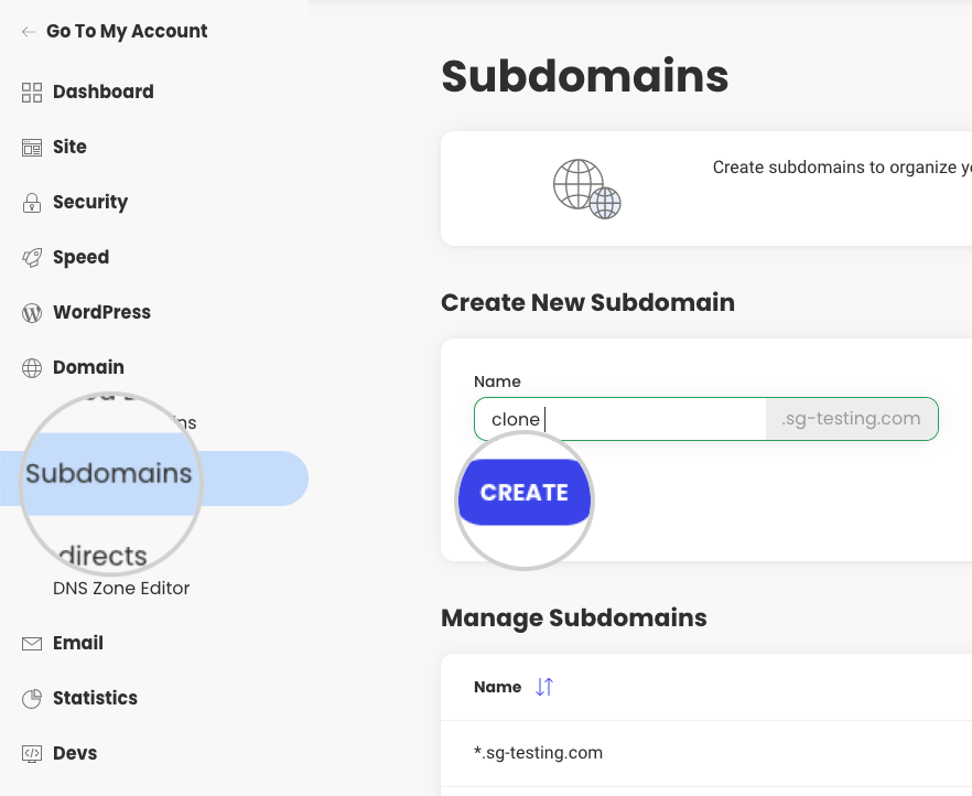 How to clone a WordPress site manually. Create a new subdomain for the clone
