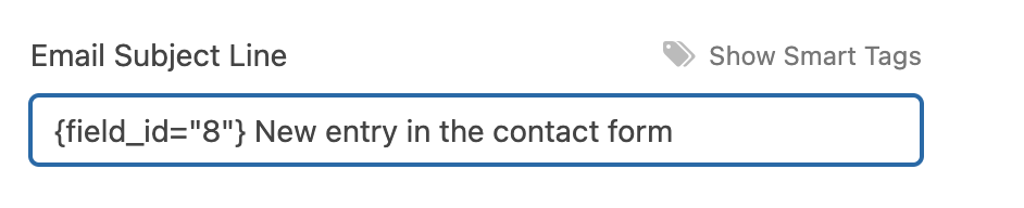 Contact form notification's subject line 