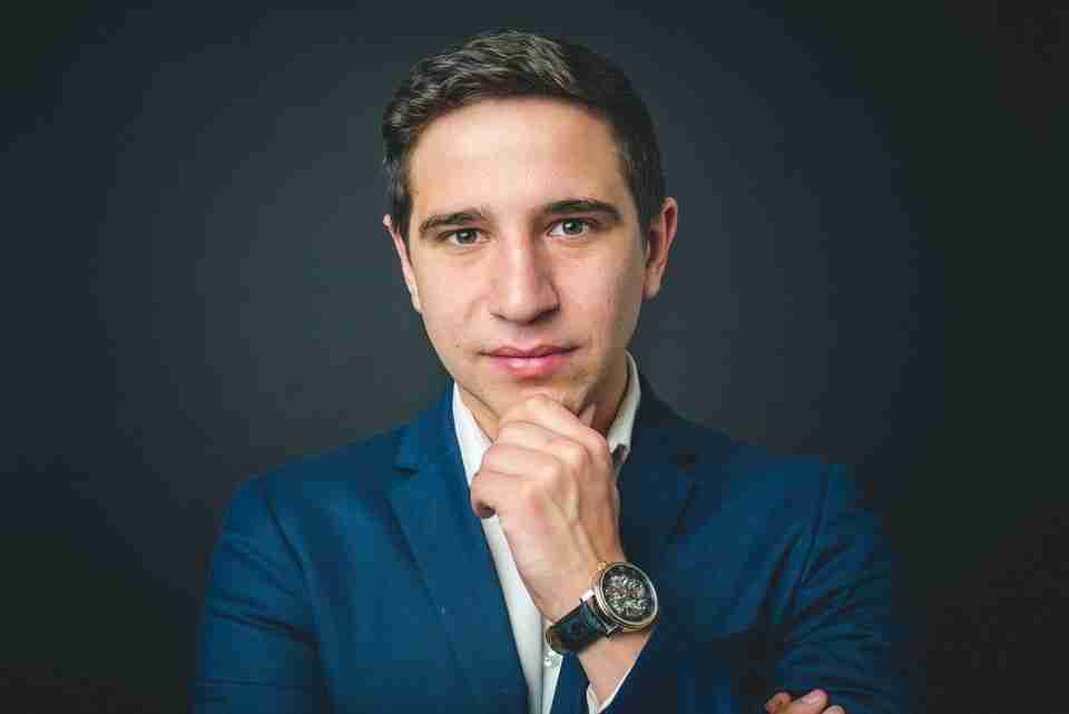 businessman portrait, close up of man in suit, team building