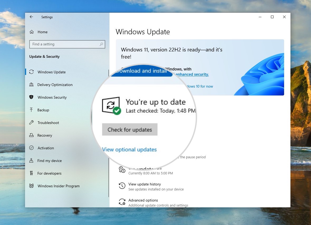 How to check or update Windows version