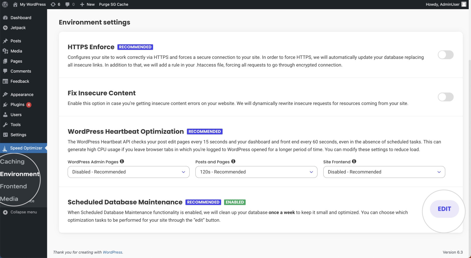 Optimize your database with the Speed Optimizer plugin