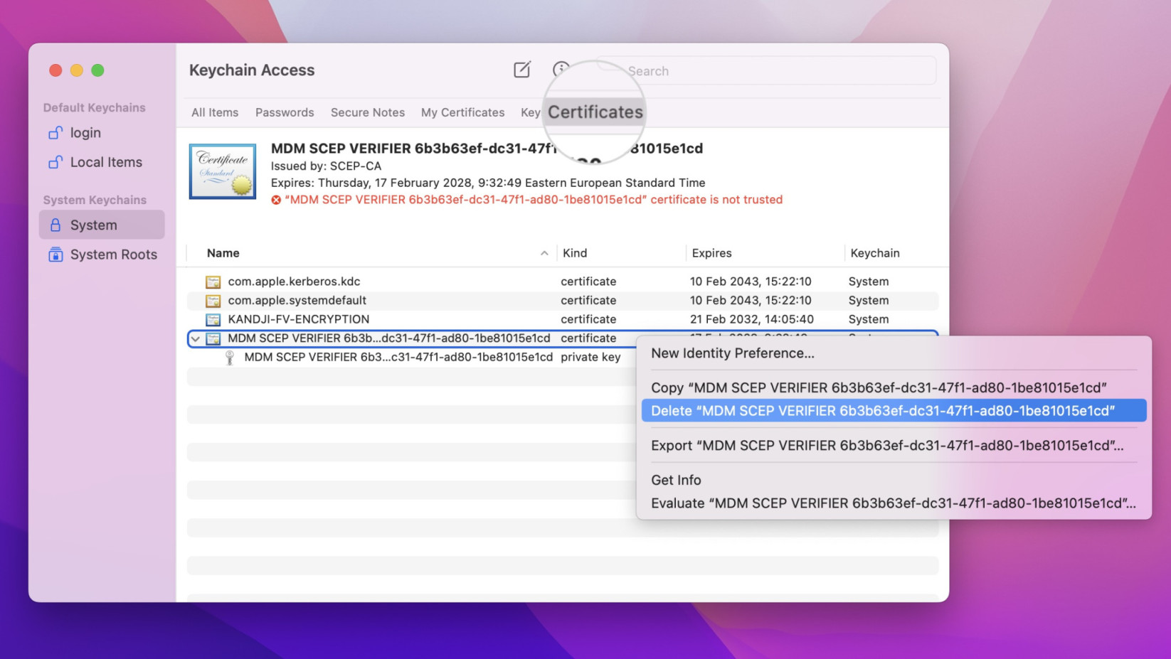 Delete corrupted SSL certificates on Mac to fix ERR_SSL_VERSION_OR_CIPHER_MISMATCH