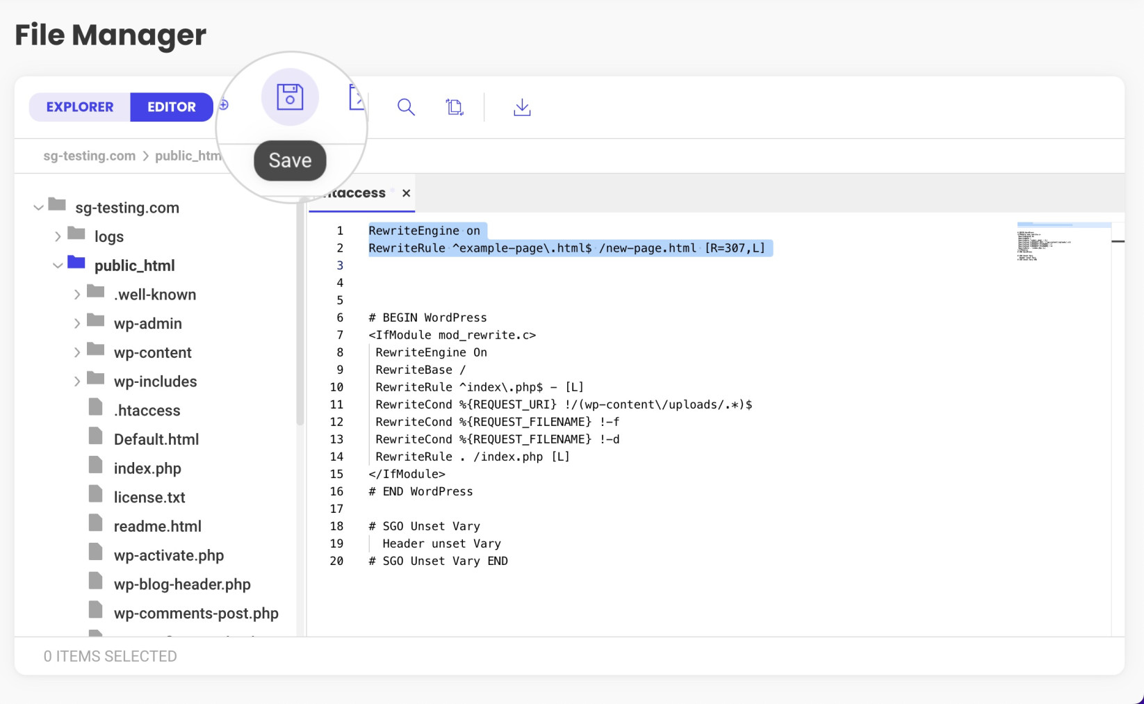 307 Redirect rule in .htaccess