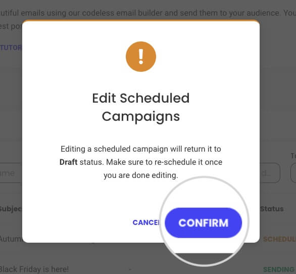 How to stop a scheduled campaign