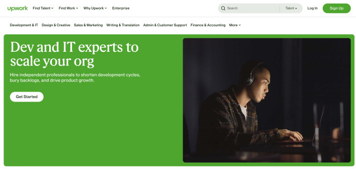 Screenshot of the Upwork platform