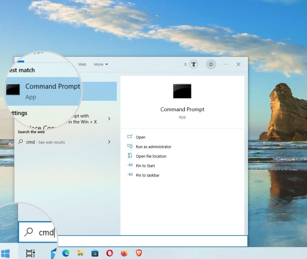 How to open Command Prompt on Windows