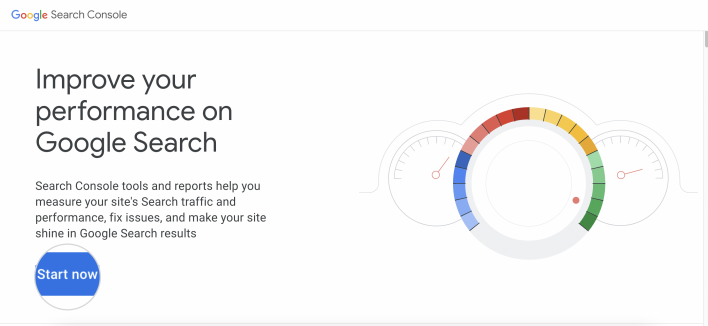 Signing up for a Google Search Console account