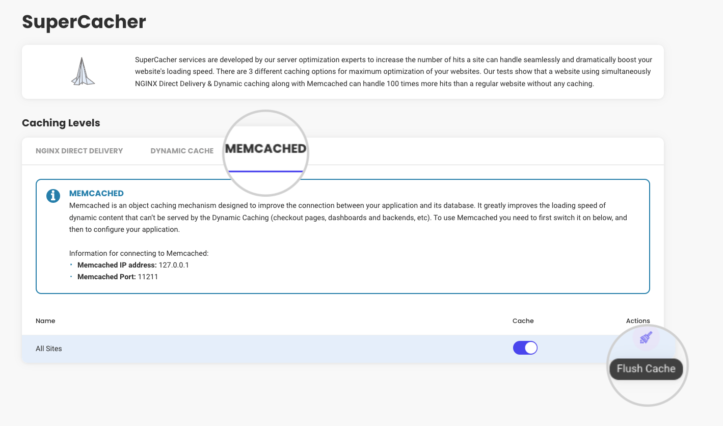 How to flush Memcached