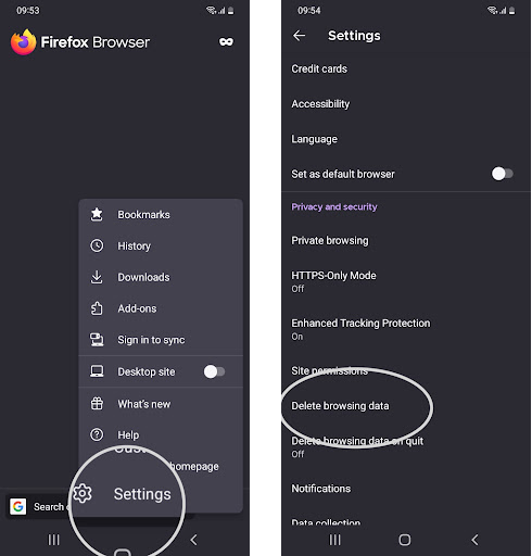  How to clear Firefox cache on Android - Delete browsing data