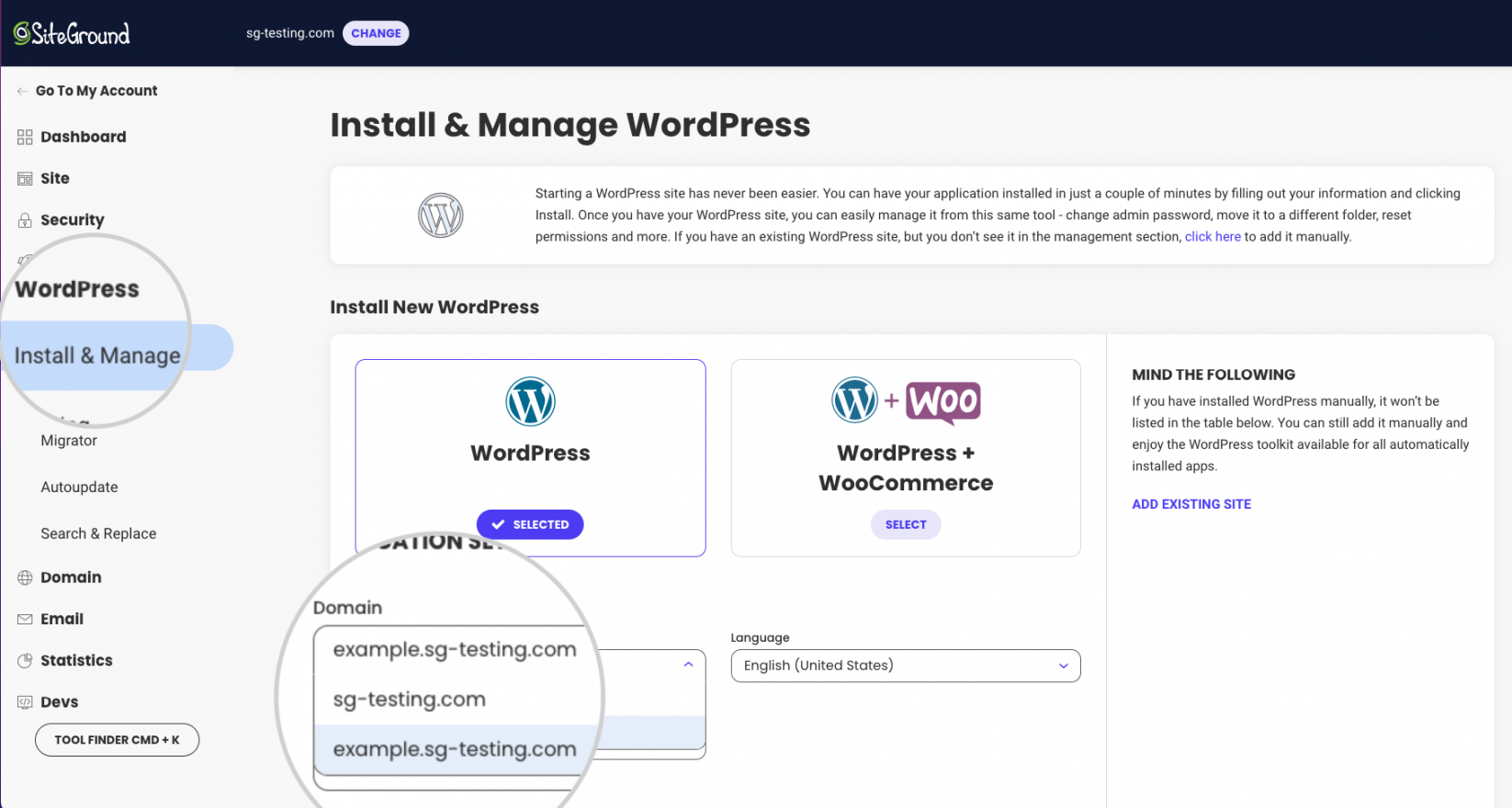 How to install WordPress on a subdomain