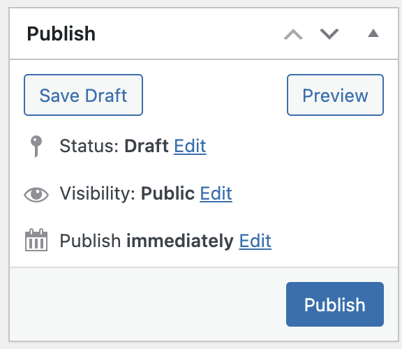 Post Publishing Options Classic Editor