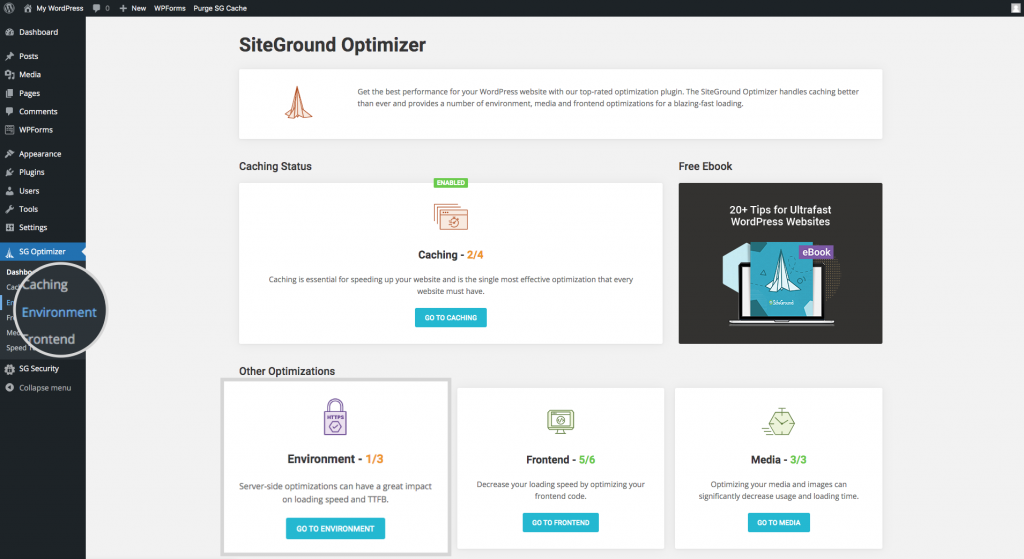 Leverage Browser Caching with SiteGround Optimizer Plugin