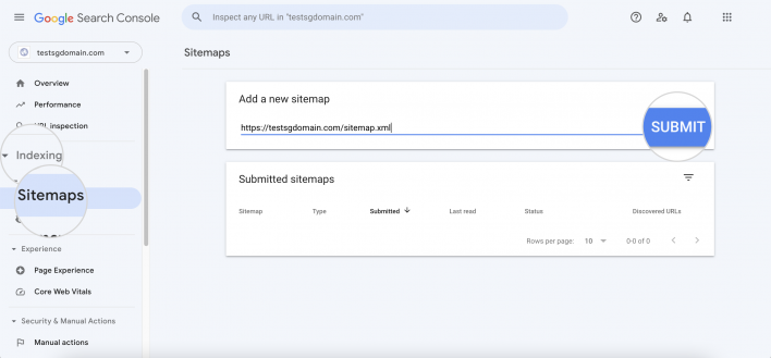 Submit Sitemap to Google