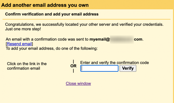 Verify your domain with Gmail