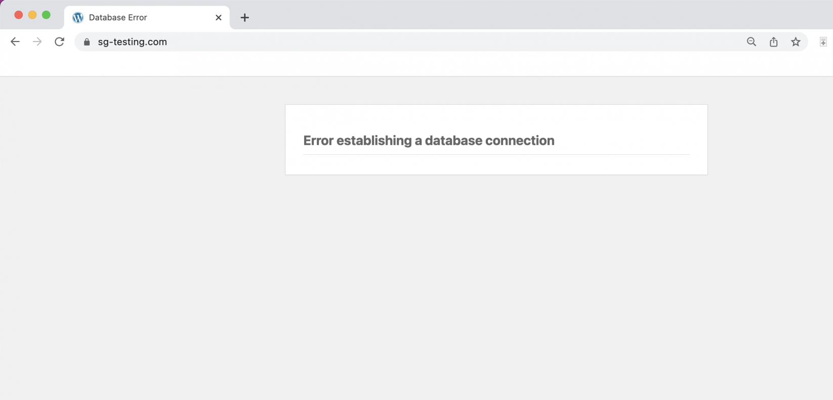 What does WordPress’ “Error Establishing a Database Connection” mean