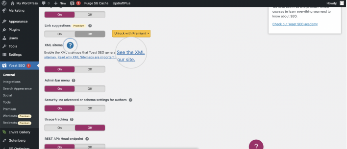 See XML Sitemaps with Yoast SEO in the General tab, next to the XML Sitemap with anchor "See the XML"